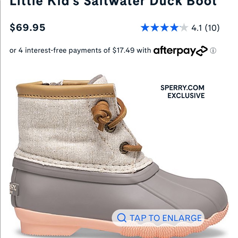 New! Little Girls Sperry Duckboots